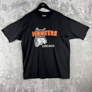 Vintage Hanes‎ Hooters Chicago Illinois Double Sided Owl Mens XL 80s 90s USA